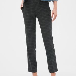Banana Republic Ryan Charcoal Windowpane pants